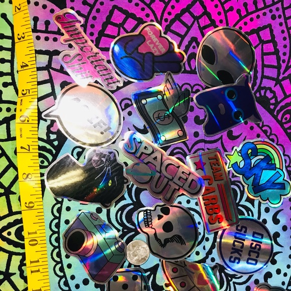 Forever Lazy Metallic Prismatic Reflective Single Decor Sticker - Picture 6 of 15